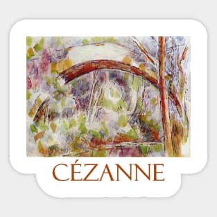 The River at the Bridge of Three Sources (1906) by Paul Cezanne Sticker